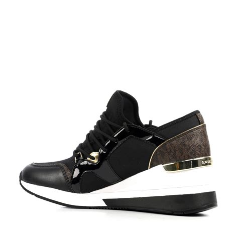 michael kors sleehak schoenen|Michael Kors denim sneakers.